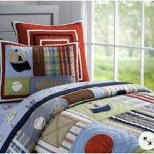 Pottery Barn Twin Sport Themed Quilt